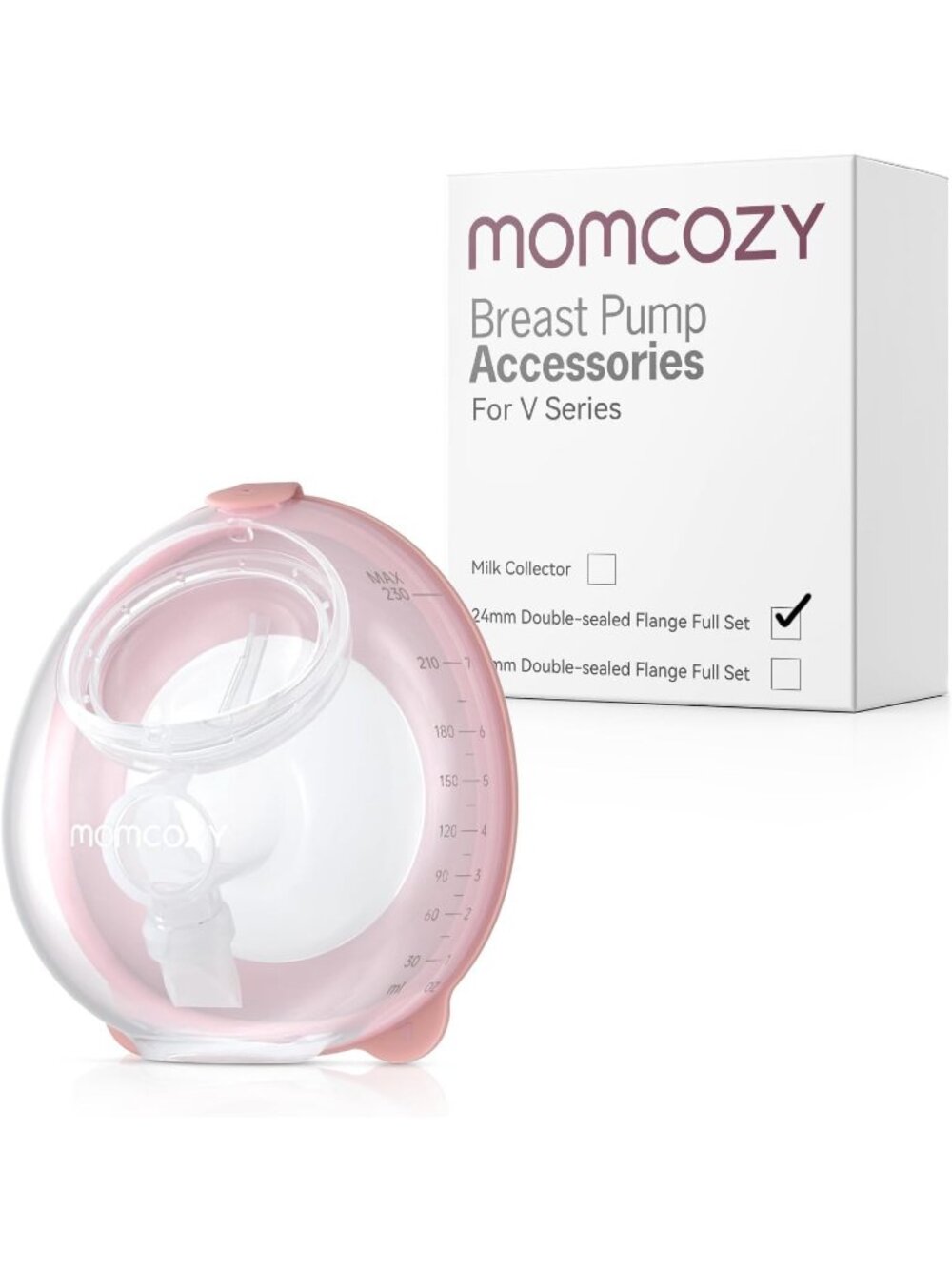 Momcozy Pink Breast Pump Milk Collector - V Series Accessory